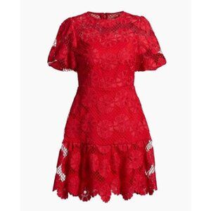 Milly Yasmin Lace Minidress Women's Size 4 Red NWOT